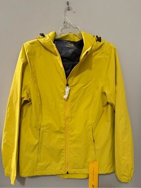 LG Bright Yellow Hooded Rain Shell